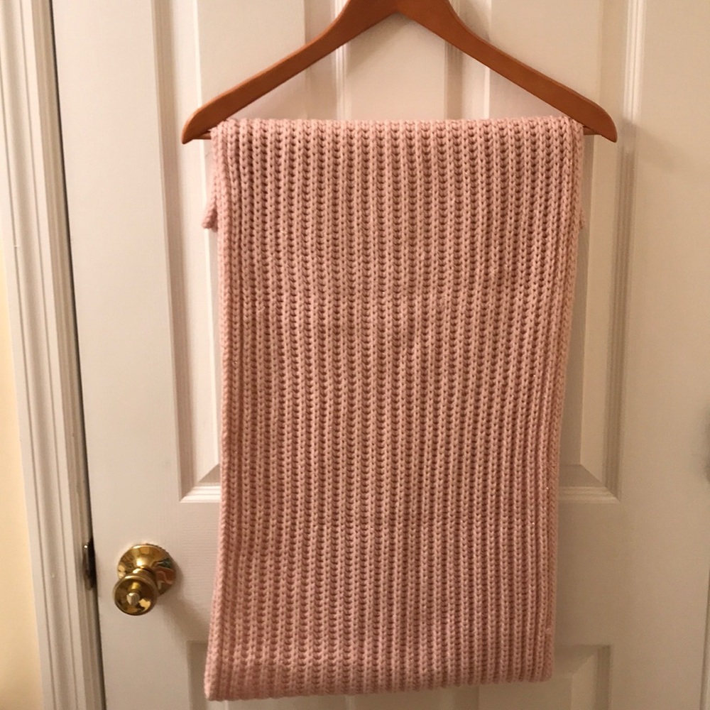 Pastel Pink Knit Scarf